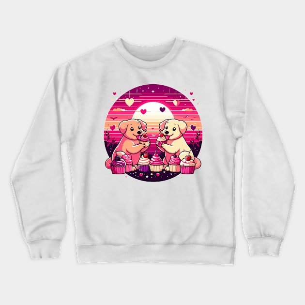 Puppies Love at Sunset Crewneck Sweatshirt by Praiseworthy Essentials